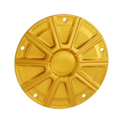 PartzBiz HD AN700-020 - Arlen Ness 700-020 Gold 10-Gauge Derby Cover Billet Harley Twin Cam 99-17