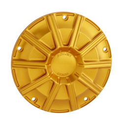 PartzBiz HD AN700-004 - Arlen Ness 700-004 Gold 10-Gauge Derby Cover Billet Harley Touring 16-Up