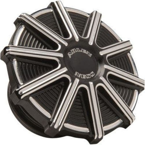 PartzBiz HD: 4424008-Arlen Ness 701-002 10 Gauge Gas CAP Black Cut Harley FLH FLS FXD XL 93-20 เหมาะสำหรับ 0703-0849 07030849