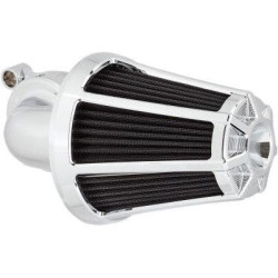 PartzBiz HD AN81-031 - Arlen Ness 81-031 Chrome Aluminium Beveled Monster Sucker เครื่องฟอกอากาศ Harley M8 Softail Touring