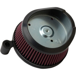 PartzBiz HD AN18-442 - Arlen Ness เครื่องฟอกอากาศ Big Sucker Stage 1 สำหรับ Harley 14-15 FLH/T -Black | 18-442