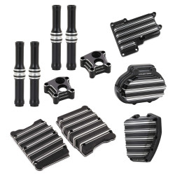 PartzBiz HD AN91-120 - Arlen Ness Black 10 Gauge มอเตอร์เกียร์ แพ็คเกจฝาครอบเครื่องยนต์ไฮดรอลิก | 91-120 PartzBiz HD AN91-120 - Arlen Ness Black 10 Gauge มอเตอร์เกียร์ แพ็คเกจฝาครอบเครื่องยนต์ไฮดรอลิก | 91-120