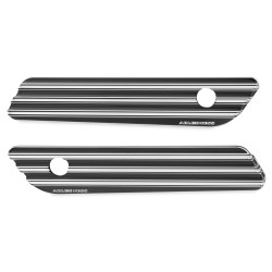 PartzBiz HD AN03-608 - Arlen Ness Black 10 Gauge Saddlebag Latch Hinge Covers สำหรับ Harley 14-16 | 03-608 PartzBiz HD AN03-608 - Arlen Ness Black 10 Gauge Saddlebag Latch Hinge Covers สำหรับ Harley 14-16 | 03-608