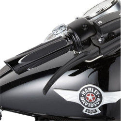 PartzBiz HD AN07-053 - ปลอกแฮนด์ Arlen Ness Black Ano Deep Cut Soft-Touch Harley Throttle by Wire | 07-053
