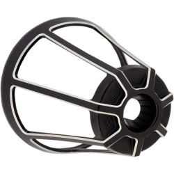PartzBiz HD AN81-104 - Arlen Ness Black Beveled Cover สำหรับ Monster Sucker เครื่องฟอกอากาศ Harley | 81-104