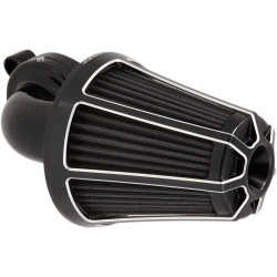 PartzBiz HD AN81-008 - Arlen Ness Black Beveled Monster Sucker เครื่องฟอกอากาศ Harley Touring TBW 08-16 | 81-008
