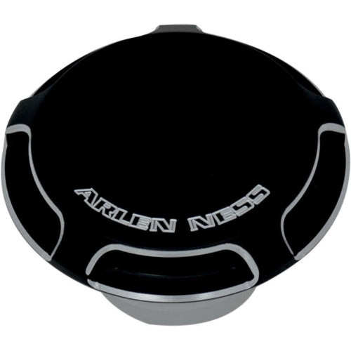 PartzBiz HD: 4423917-Arlen Ness Black Beveled Vented Gas Cap สำหรับ Harley 96-16 Softail Dyna Sportster | 70-000