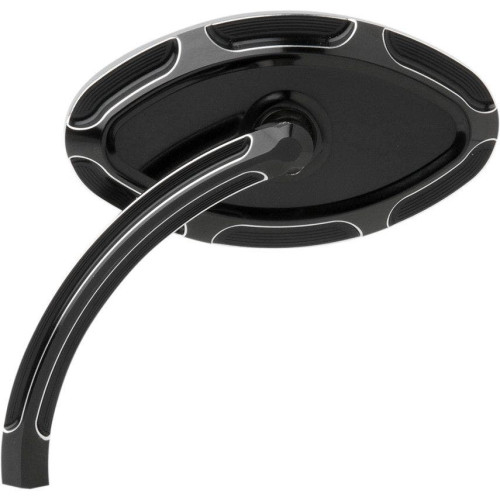 PartzBiz HD: 4423883-Arlen Ness Black Beveled Short Stem Left Side Handlebar Mirror Harley or Metric | 13-130 PartzBiz HD: 4423883-Arlen Ness Black Beveled Short Stem Left Side Handlebar Mirror Harley or Metric | 13-130