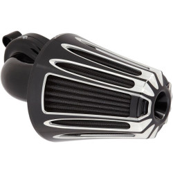 PartzBiz HD AN81-004 - Arlen Ness Black Deep Cut Monster Sucker เครื่องฟอกอากาศ Harley Big Twin Cam 99-17 | 81-004