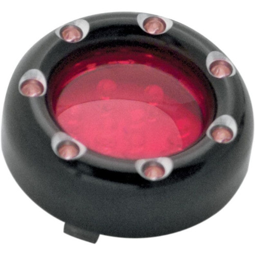 PartzBiz HD: 4423857-Arlen Ness Black Fire Ring Turn Signals Red LED Red Lens Bullet Deuce Style -Each - 12-755