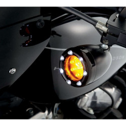 PartzBiz HD AN12-759 - Arlen Ness ไฟเลี้ยวสีดำไฟ LED สีขาวเลนส์สีเหลืองอำพัน Bullet Deuce Style - 12-759 PartzBiz HD AN12-759 - Arlen Ness ไฟเลี้ยวสีดำไฟ LED สีขาวเลนส์สีเหลืองอำพัน Bullet Deuce Style - 12-759