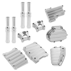 PartzBiz HD AN91-123 - Arlen Ness Chrome 10 Gauge มอเตอร์เกียร์ฝาครอบเครื่องยนต์แพคเกจสาย 08-16 | 91-123 PartzBiz HD AN91-123 - Arlen Ness Chrome 10 Gauge มอเตอร์เกียร์ฝาครอบเครื่องยนต์แพคเกจสาย 08-16 | 91-123