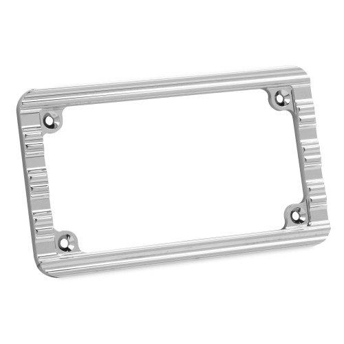 PartzBiz HD: 4423796-Arlen Ness Chrome 10-Gauge Ness 4x7 License Plate Frame for Harley & Metric | 12-135 PartzBiz HD: 4423796-Arlen Ness Chrome 10-Gauge Ness 4x7 License Plate Frame for Harley & Metric | 12-135