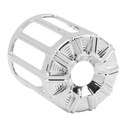 PartzBiz HD AN03-483 - ฝาครอบกรองน้ำมันเครื่อง Arlen Ness Chrome 10 Gauge สำหรับ Harley Twin Cam Models | 03-483 PartzBiz HD AN03-483 - ฝาครอบกรองน้ำมันเครื่อง Arlen Ness Chrome 10 Gauge สำหรับ Harley Twin Cam Models | 03-483