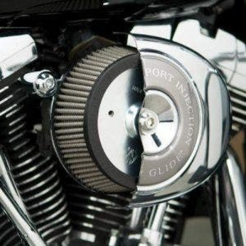 PartzBiz HD: 4423770-Arlen Ness Chrome Backing Plate Stainless Filter Stage 1 Big Sucker Air Cleaner for 93-99 Harley Evo Big Twin Models | 18-516