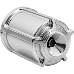 PartzBiz HD AN03-462 - Arlen Ness Beveled Chrome Re-Usable ตัวกรองน้ำมัน Harley Big Twin & XL 84-17