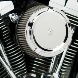 PartzBiz HD AN50-849 - Arlen Ness เครื่องฟอกอากาศ Chrome Big Sucker Stage I พร้อมฝาครอบแบบเอียง 91-17 XL | 50-849