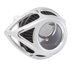 PartzBiz HD AN18-978 - Arlen Ness Chrome Clear Tear Teardrop Stage 1 เครื่องฟอกอากาศสำหรับ Harley Twin Cam 99-17 18-978