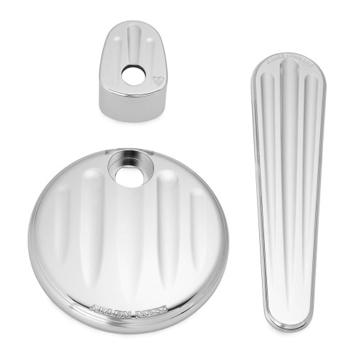 PartzBiz HD: 4423692-Arlen Ness Chrome Deep Cut Dash Accessory Pack Ignition Fuel Door Dash 08-13 | 91-124