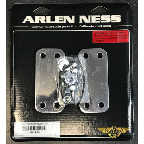 PartzBiz HD: 4423680-Arlen Ness Chrome Front Fender Lift Brackets Adapters 21" Wheel Harley 14-18