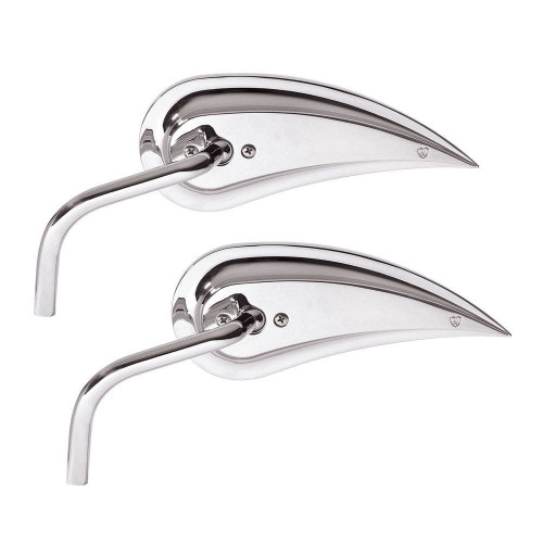 PartzBiz HD: 4423654-Arlen Ness Chrome RAD III Teardrop Handlebar Mirrors Steel Stem Harley Pair PartzBiz HD: 4423654-Arlen Ness Chrome RAD III Teardrop Handlebar Mirrors Steel Stem Harley Pair