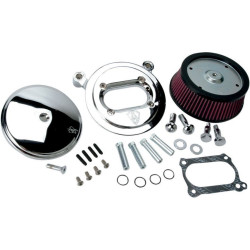 PartzBiz HD AN18-323 - Arlen Ness Chrome Stage 1 กรองอากาศ Big Sucker พร้อมฝาครอบ Harley EFI FL 99-01 | 18-323