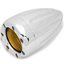 PartzBiz HD AN12-764 - Arlen Ness Chrome Deep Cut Amber เลนส์ไฟเลี้ยว & สีขาว LED Trim Ring สำหรับ Harley PartzBiz HD AN12-764 - Arlen Ness Chrome Deep Cut Amber เลนส์ไฟเลี้ยว & สีขาว LED Trim Ring สำหรับ Harley