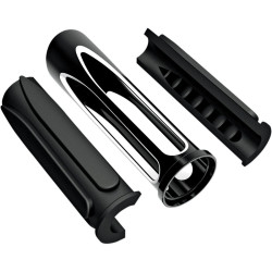 PartzBiz HD ANM-1053 - ปลอกแฮนด์ Arlen Ness Deep Cut Black Comfort M-1053 Honda Kawasaki Yamaha | เอ็ม-1053