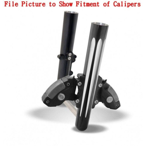 PartzBiz HD: 4423645-Arlen Ness Hot Fork Legs Dual Caliper Single Side Deep Cut Black Harley 08-13 | 06-533 PartzBiz HD: 4423645-Arlen Ness Hot Fork Legs Dual Caliper Single Side Deep Cut Black Harley 08-13 | 06-533