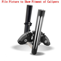 PartzBiz HD AN06-532 - Arlen Ness Hot Fork Legs Dual Caliper Single Side Deep Cut Chrome Harley 08-13 | 06-532