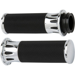 PartzBiz HD AN07-318 - ปลอกแฮนด์ Arlen Ness Fusion Chrome Deep Cut Harley Throttle By Wire Models | 07-318 PartzBiz HD AN07-318 - ปลอกแฮนด์ Arlen Ness Fusion Chrome Deep Cut Harley Throttle By Wire Models | 07-318