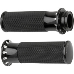 PartzBiz HD AN07-307 - ปลอกแฮนด์ Arlen Ness Fusion Black Port Hole Harley Throttle By Wire | 07-307