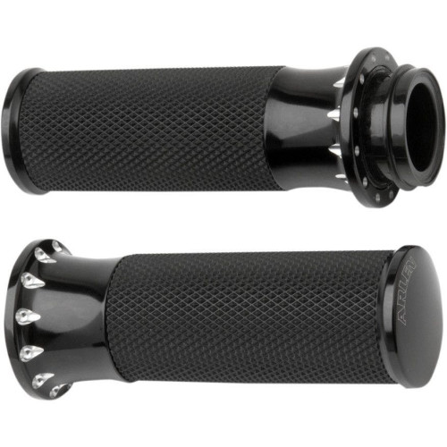 PartzBiz HD: 4423603-Arlen Ness Fusion Black Port Hole Hand Grips Harley Throttle By Wire Models | 07-307 PartzBiz HD: 4423603-Arlen Ness Fusion Black Port Hole Hand Grips Harley Throttle By Wire Models | 07-307