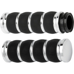 PartzBiz HD AN07-312 - ปลอกแฮนด์ Arlen Ness Fusion Chrome Ring Leader สำหรับ Harley Dual Cable Throttle | 07-312 PartzBiz HD AN07-312 - ปลอกแฮนด์ Arlen Ness Fusion Chrome Ring Leader สำหรับ Harley Dual Cable Throttle | 07-312
