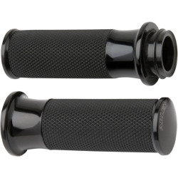 PartzBiz HD AN07-321 - ปลอกแฮนด์ Arlen Ness Fusion Black Smoothie Harley Dual Cable Throttle Models | 07-321