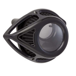 PartzBiz HD AN18-999 - Arlen Ness GLOSS Black CLEAR Tear STAGE 1 เครื่องฟอกอากาศสำหรับ Harley M8 Milwaukee 8 17-up 18-999