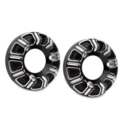 PartzBiz HD ANI-1106 - Arlen Ness I-1106 สีดำ 10 Gauge Exhaust Tips 15-19 Indian Scout คู่ 266654 266-654 1860-1264 18601264