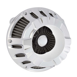 PartzBiz HD AN18-928 - Arlen Ness Inverted Deep Cut Chrome Stage 1 เครื่องฟอกอากาศ Harley Twin Cam 99-15 | 18-928