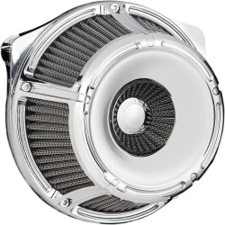 PartzBiz HD AN18-922 - Arlen Ness Inverted Slot Track Chrome Stage 1 เครื่องฟอกอากาศ Harley Twin Cam 99-15 | 18-922