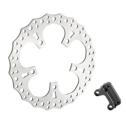 PartzBiz HD AN300-012 & AN300-013 - Arlen Ness 300-012 Jagged Floating 13" Left Rotor Harley Road Glide 08-Up