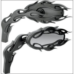 PartzBiz HD AN13-087 - กระจกมองข้างซ้าย Arlen Ness Micro Black Flamed Harley หรือ Metric EACH | 13-087 PartzBiz HD AN13-087 - กระจกมองข้างซ้าย Arlen Ness Micro Black Flamed Harley หรือ Metric EACH | 13-087