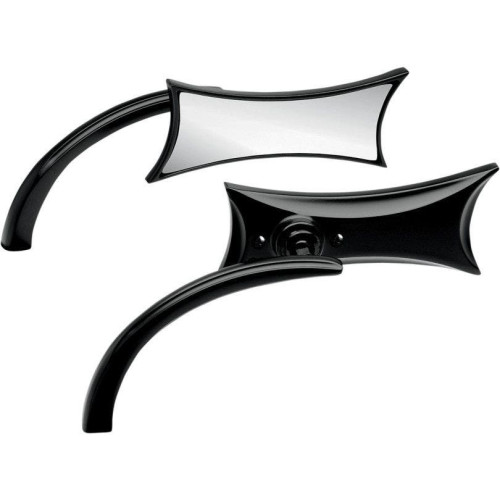 PartzBiz HD: 4423537-Arlen Ness Micro Black กระจกมองข้าง Four Point ซ้ายและขวา Harley หรือ Metric คู่