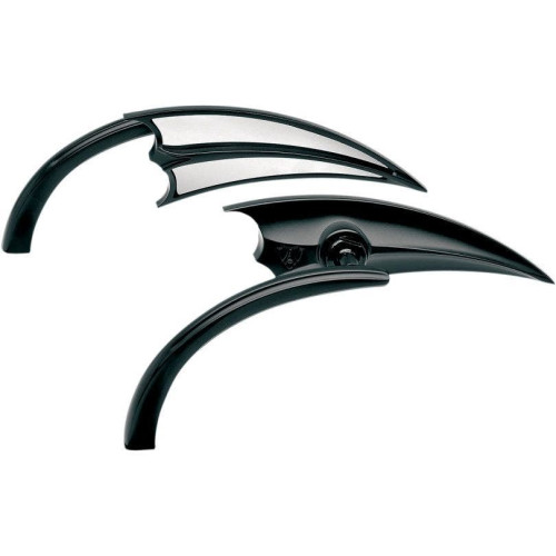 PartzBiz HD: 4423503-Arlen Ness Micro Black Scoop กระจกมองข้างซ้ายและขวา Harley Metric คู่