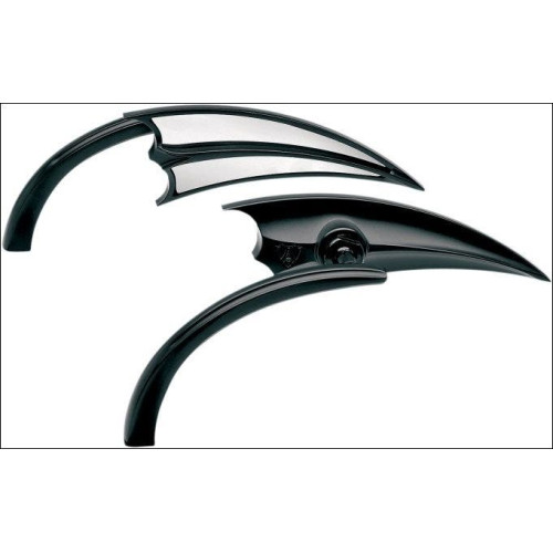 PartzBiz HD: 4423505-Arlen Ness Micro Black Scoop กระจกมองข้างขวา Harley or Metric EACH | 13-029