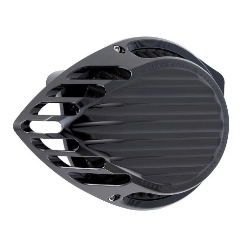 PartzBiz HD: 4423440-Arlen Ness Rough Crafts เครื่องฟอกอากาศแบบครีบสีดำ Harley Sportster XL 91-Up