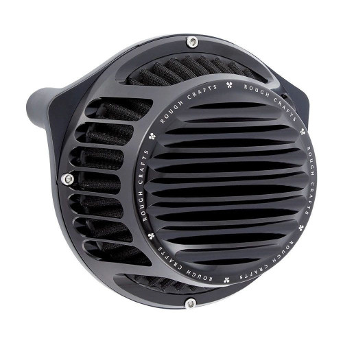 PartzBiz HD: 4423450-Arlen Ness Rough Crafts เครื่องฟอกอากาศทรงกลมสีดำ Harley Milwaukee Eight 17-Up