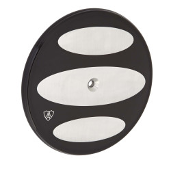 PartzBiz HD AN18-788 - Arlen Ness Scalloped Black Billet Stage 2 เครื่องฟอกอากาศฝาครอบด้านนอก Big Sucker | 18-788