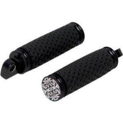 PartzBiz HD AN06-156 - Arlen Ness Soft Touch Billet Engraved Black Dimpled Footpegs for Harley | AN06-156 PartzBiz HD AN06-156 - Arlen Ness Soft Touch Billet Engraved Black Dimpled Footpegs for Harley | AN06-156