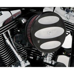 PartzBiz HD AN18-847 - Arlen Ness Stage 2 Billet Sucker กรองอากาศ Black Scallop Cover Harley 93-99 BT | 18-847