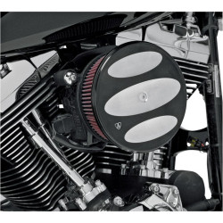 PartzBiz HD AN18-848 - Arlen Ness Stage 2 Billet Sucker เครื่องฟอกอากาศ Black Scallop Cvr Harley 99-01 FL | 18-848